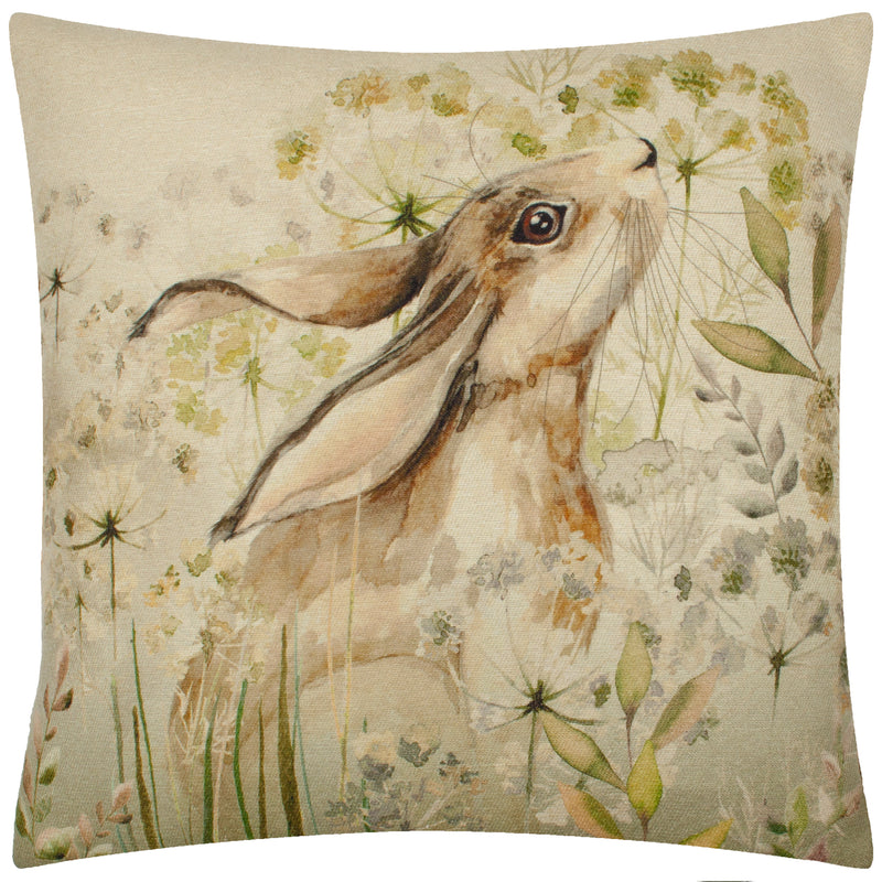 Bramble Hare Printed Cushion Hare