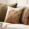 Animal Beige Cushions - Bramble Highland Cow Printed Cushion Cover Highland Cow Evans Lichfield