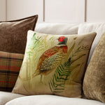 Animal Beige Cushions - Bramble Pheasant Printed Cushion Cover Pheasant Evans Lichfield