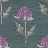 Floral Grey Fabric - Bram Printed Fabric Onyx Voyage Maison