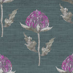 Floral Grey Fabric - Bram Printed Fabric Onyx Voyage Maison