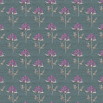 Floral Grey Fabric - Bram Printed Fabric Onyx Voyage Maison