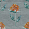 Floral Orange Fabric - Bram Printed Fabric Sapphire Voyage Maison