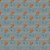 Floral Orange Fabric - Bram Printed Fabric Sapphire Voyage Maison