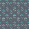 Floral Blue Fabric - Bram Printed Fabric Storm Voyage Maison