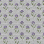 Floral Purple Fabric - Bram Printed Fabric Violet Voyage Maison