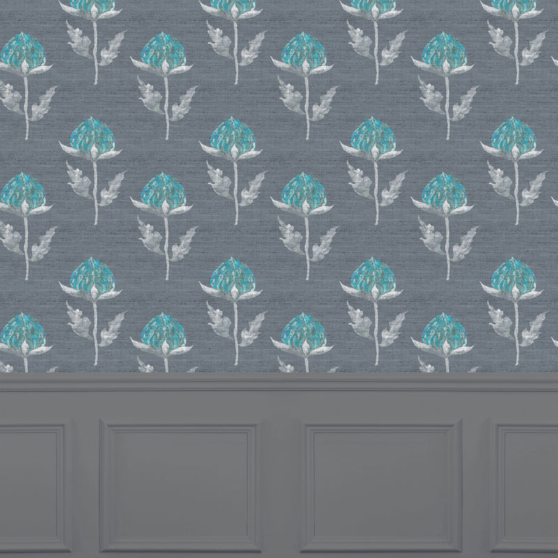 Voyage Maison Bram 1.4m Wide Width Wallpaper in Storm