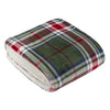 Check Green Throws  - Braemar Sherpa Tartan Fleece Throw Berry/Pine Wylder Nature
