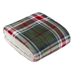 Check Green Throws  - Braemar Sherpa Tartan Fleece Throw Berry/Pine Wylder Nature