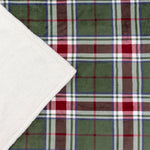 Braemar Check Sherpa Fleece Throw Berry/Pine
