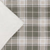 Braemar Check Sherpa Fleece Throw Green/Natural