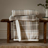 Braemar Check Sherpa Fleece Throw Green/Natural