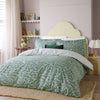 Floral Green Bedding  - Brianna Floral 100% Cotton Duvet Cover Set Tarragon Green Wylder