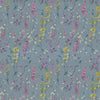 Floral Blue Fabric - Briella Printed Cotton Fabric Bluebell Voyage Maison