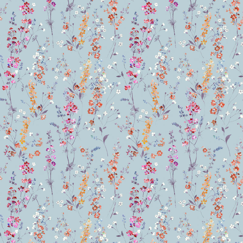 Voyage Maison Briella Printed Cotton Fabric in Cornflower