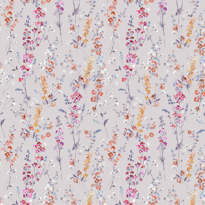 Voyage Maison Briella Printed Cotton Fabric in Heather