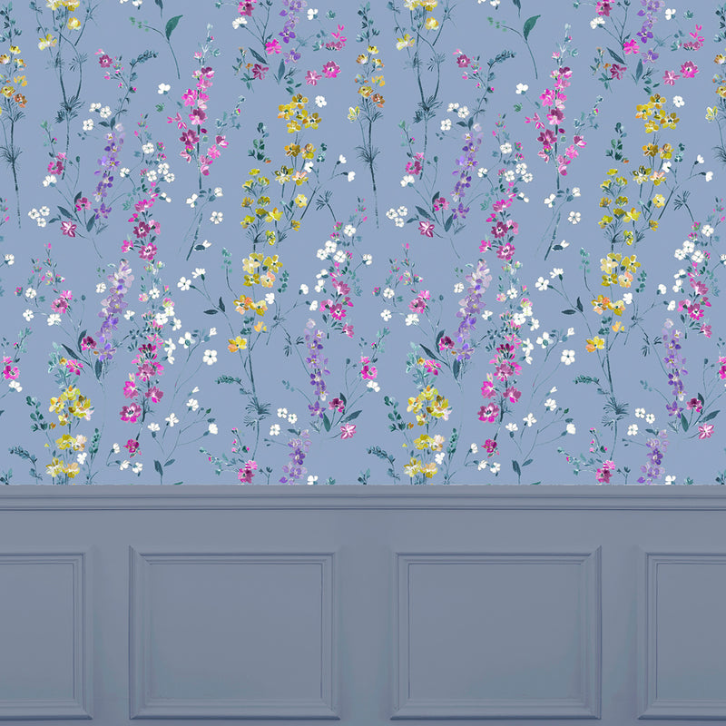 Voyage Maison Briella 1.4m Wide Width Wallpaper in Bluebell