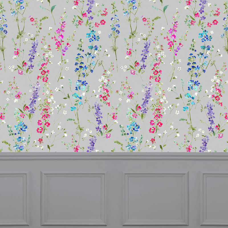 Voyage Maison Briella 1.4m Wide Width Wallpaper in Silver