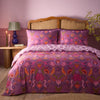 Animal Purple Bedding - Broderie Floral Reversible Duvet Cover Set Damson furn.