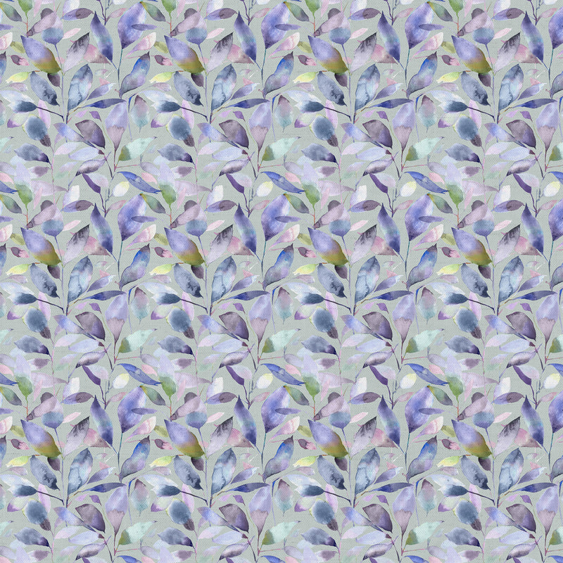 Fauna Purple Fabric - Brympton Printed Cotton Fabric Duck Egg Voyage Maison