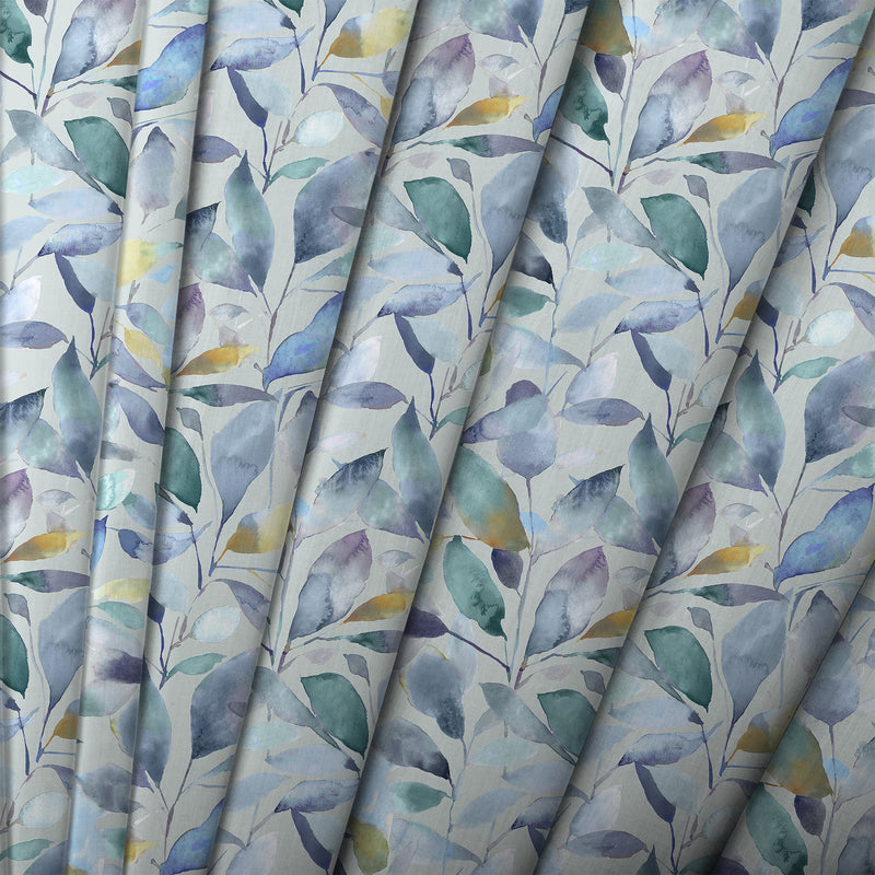 Fauna Blue Fabric - Brympton Printed Cotton Fabric Pacific Voyage Maison