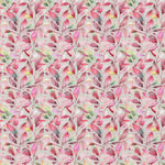 Fauna Pink Fabric - Brympton Printed Cotton Fabric Raspberry Voyage Maison