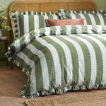  Bedding  - Birdie Stripe  Duvet Cover Set Baygreen/Mist Wylder