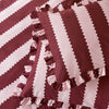  Bedding  - Birdie Stripe  Duvet Cover Set Burgundy/Blossom Wylder