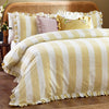 Striped Yellow Bedding - Birdie Stripe Ruffle Duvet Cover Set Butter Yellow Wylder Nature