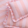 Striped Pink Bedding - Birdie Stripe Ruffle Duvet Cover Set Pink/Raspberry Wylder