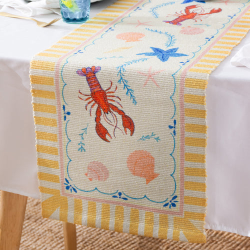  Yellow Kitchen - Brunch Stripes Indoor/Outdoor Table Runner Multicolour furn.