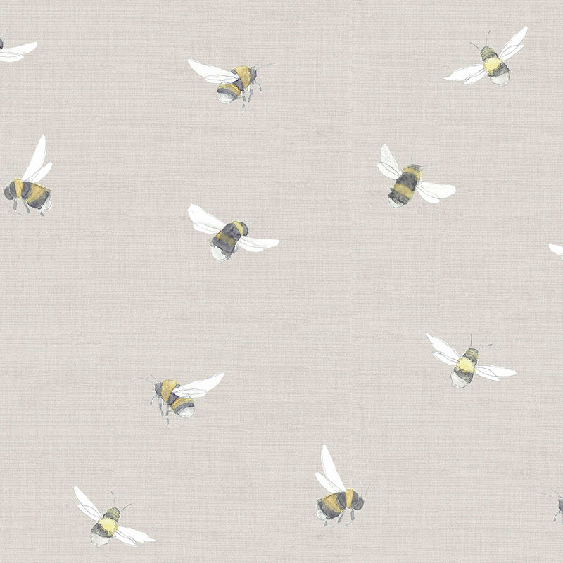 Bumble Bee Wallpaper Sample Linen