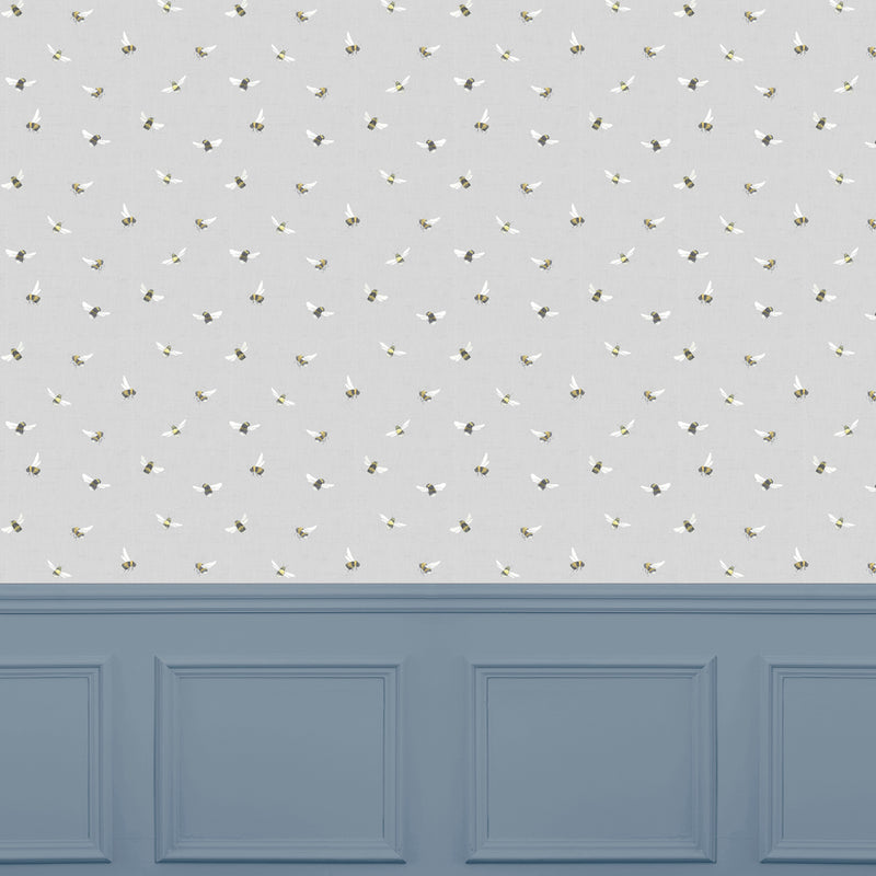 Voyage Maison Bumble Bee 1.4m Wide Width Wallpaper in Stone