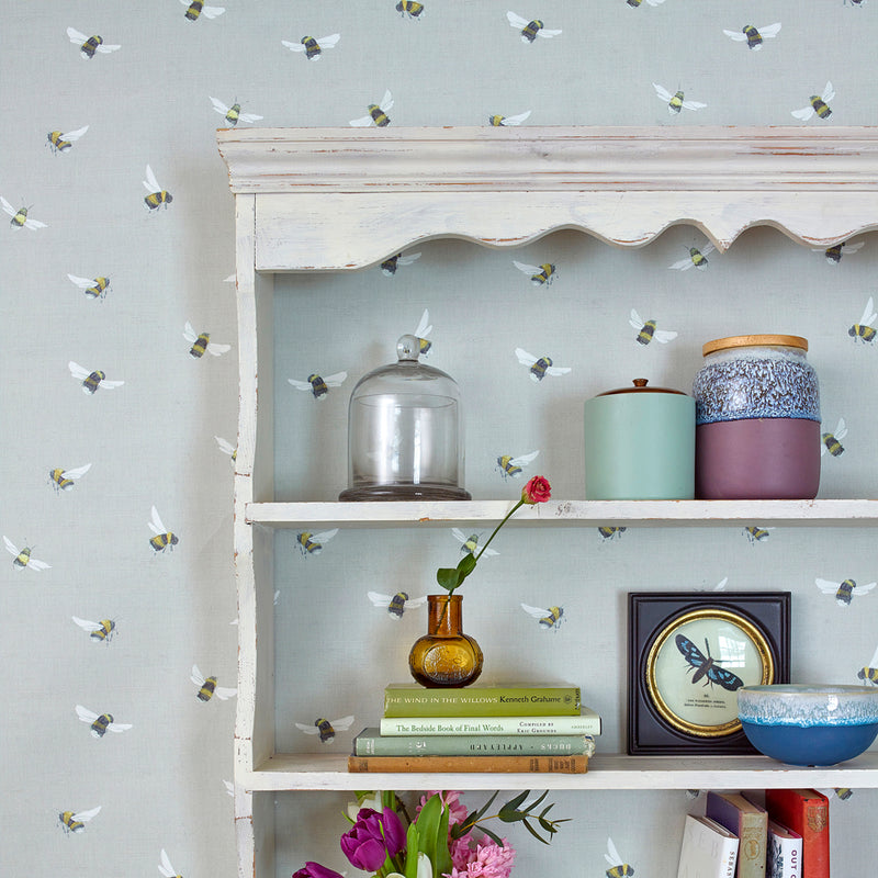 Voyage Maison Bumble Bee 1.4m Wide Width Wallpaper in Stone