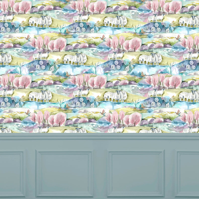 Voyage Maison Buttermere 1.4m Wide Width Wallpaper in Sweetpea