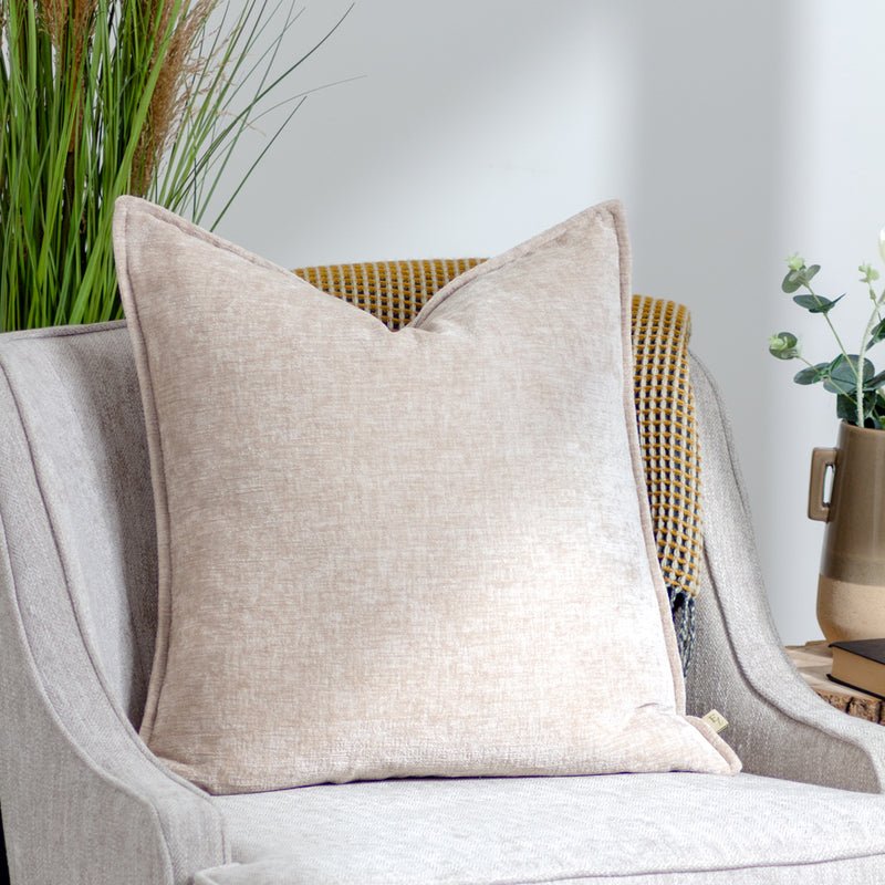 Evans Lichfield Buxton Cushion Cover in Cream