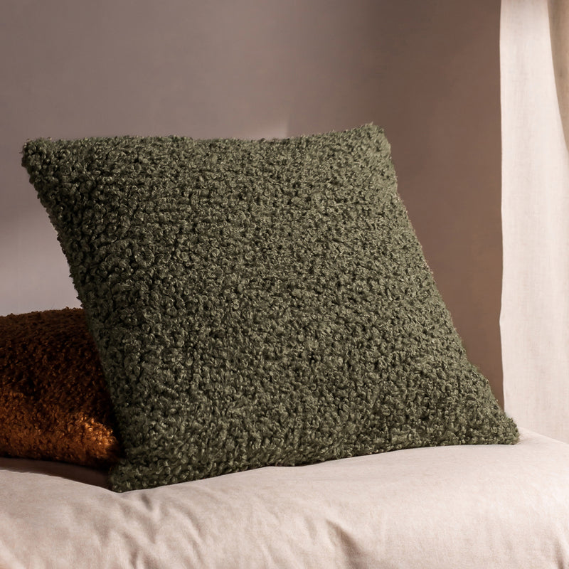 Yard Cabu Textured Boucle Cushion Cover in Khaki