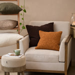 Plain Brown Cushions - Cabu Chunky Boucle Cushion Cover Taupe Yard
