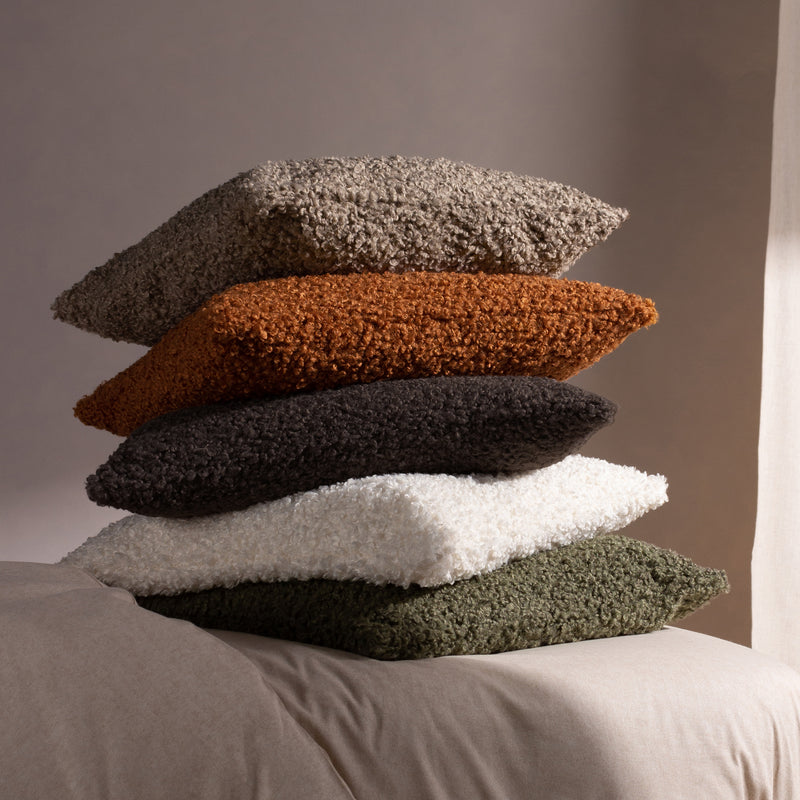 Plain Orange Cushions - Cabu Chunky Boucle Cushion Cover Ginger Yard