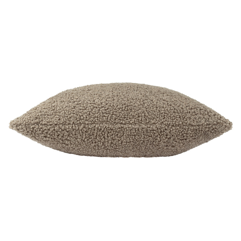 Plain Grey Cushions - Cabu Chunky Boucle Cushion Cover Taupe Yard