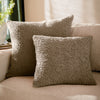 Plain Grey Cushions - Cabu Chunky Boucle Cushion Cover Taupe Yard