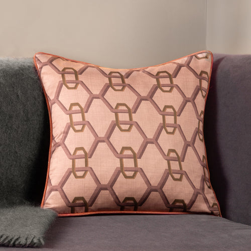 Paoletti Carnaby Chain Cushion Cover in Pink