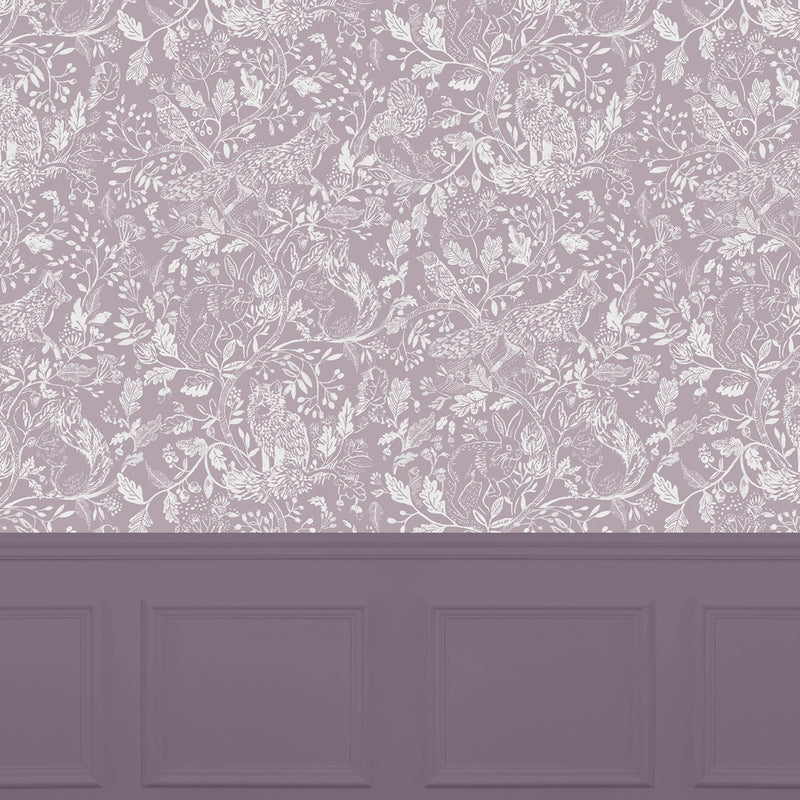 Voyage Maison Cademuir 1.4m Wide Width Wallpaper in Damson