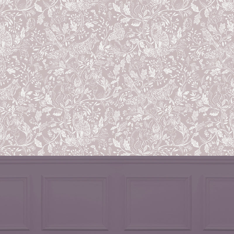 Voyage Maison Cademuir 1.4m Wide Width Wallpaper in Grape