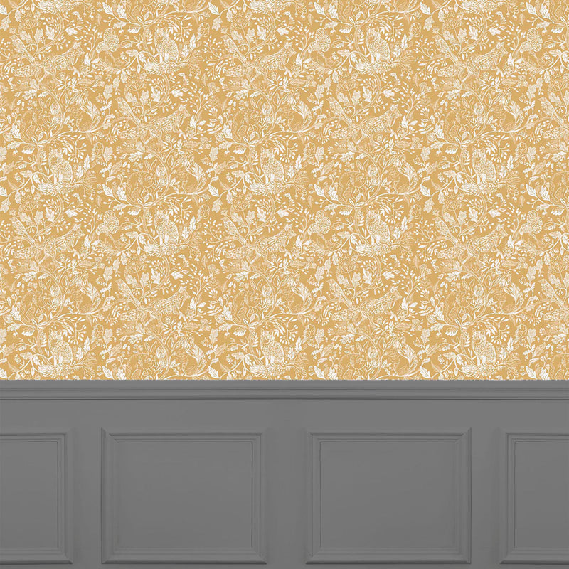 Voyage Maison Cademuir 1.4m Wide Width Wallpaper in Mustard