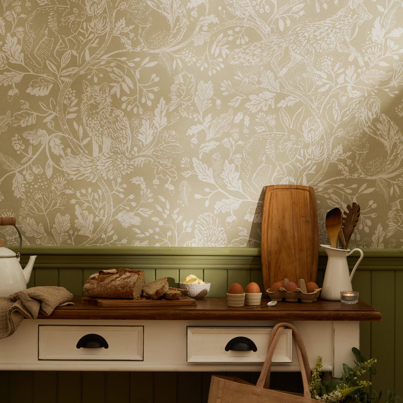 Cademuir 1.4m Wide Width Wallpaper (By The Metre) Sage