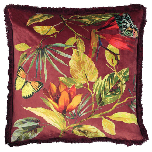 Paoletti Cahala Tropical Cushion Cover in Berry