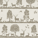 Animal Grey Fabric - Cairngorms Printed Cotton Fabric Birch Voyage Maison