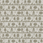 Animal Grey Fabric - Cairngorms Printed Cotton Fabric Birch Voyage Maison