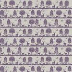 Animal Purple Fabric - Cairngorms Printed Cotton Fabric Damson Voyage Maison